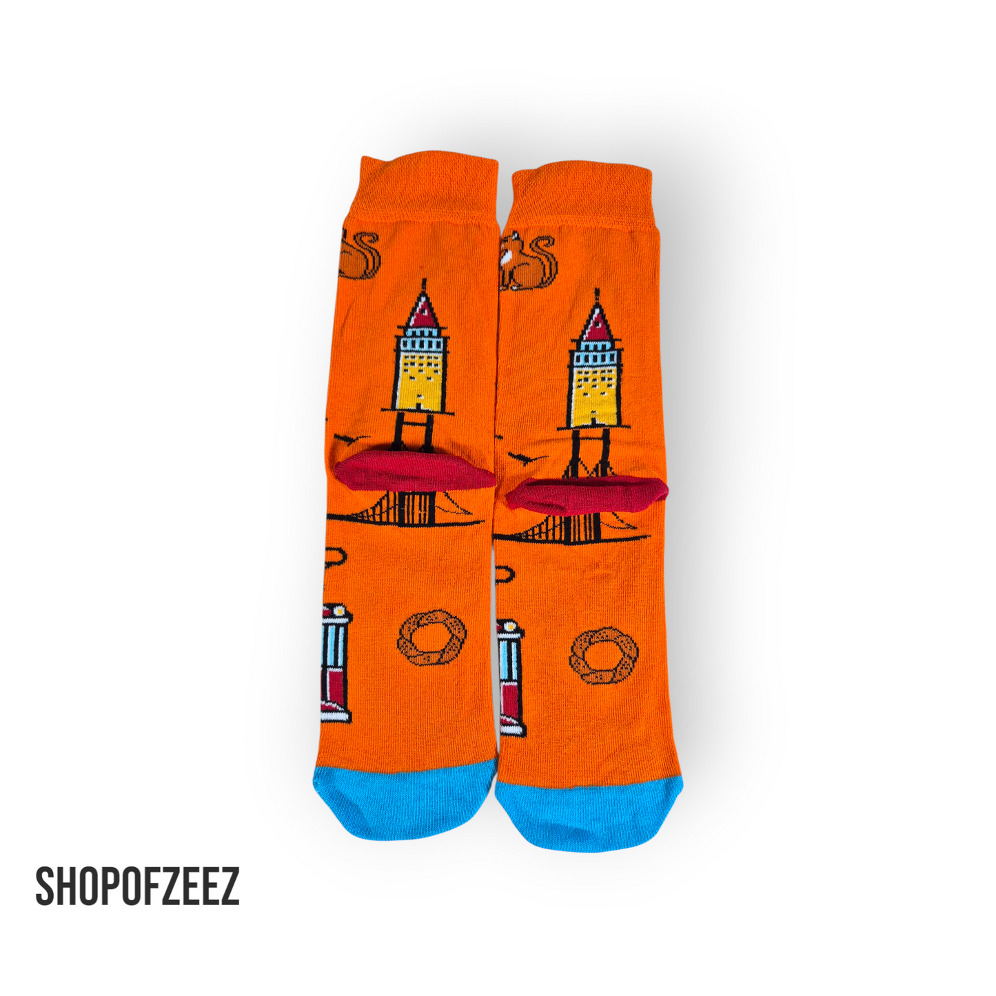 Bunte Istanbul Socken – Unisex Fun Socks | Galata, Kız Kulesi & Bosporus