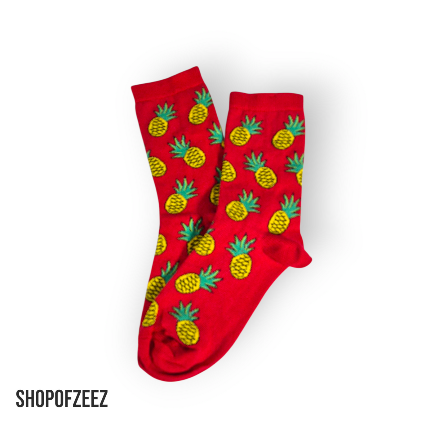 rot Ananas Socken, Einheitsgröße: 36-42
