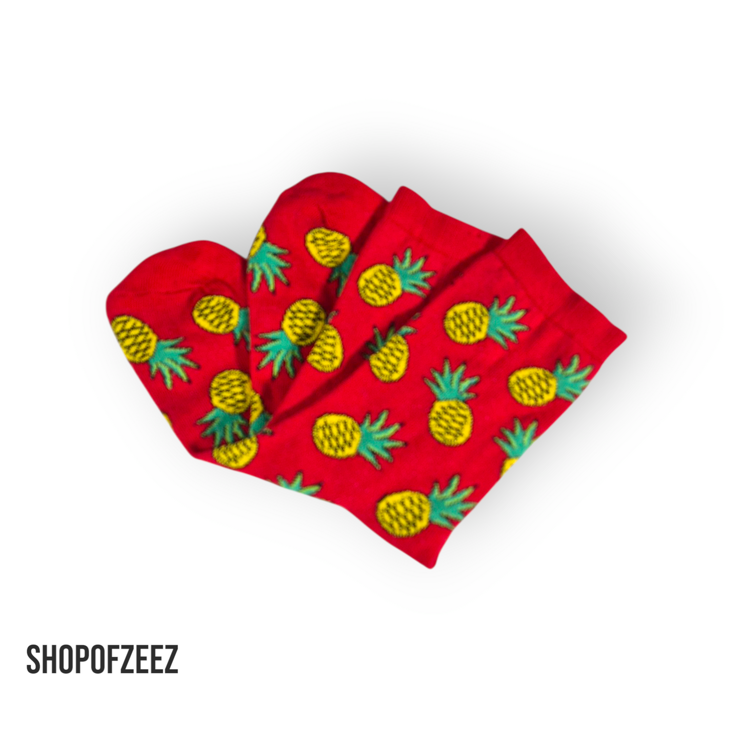 rot Ananas Socken, Einheitsgröße: 36-42