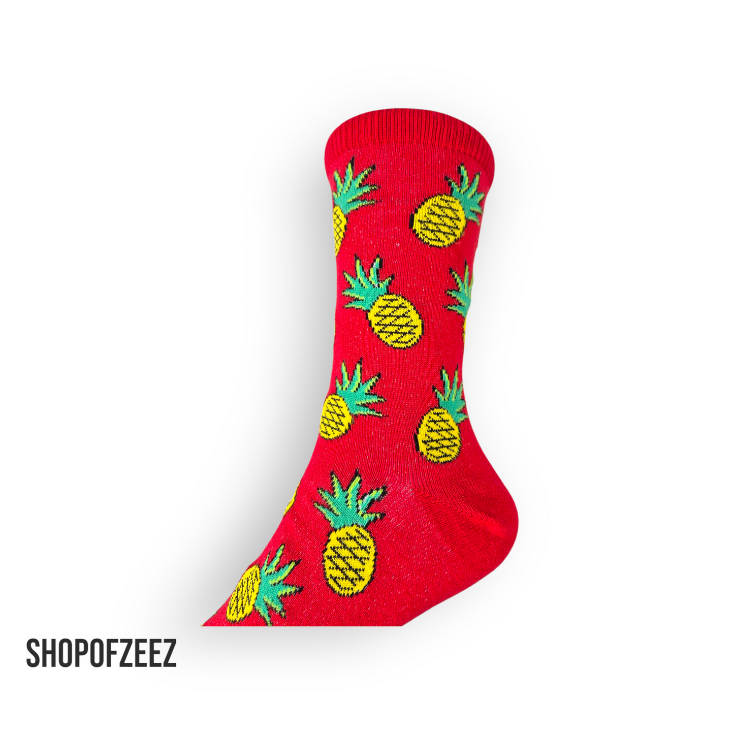 rot Ananas Socken, Einheitsgröße: 36-42