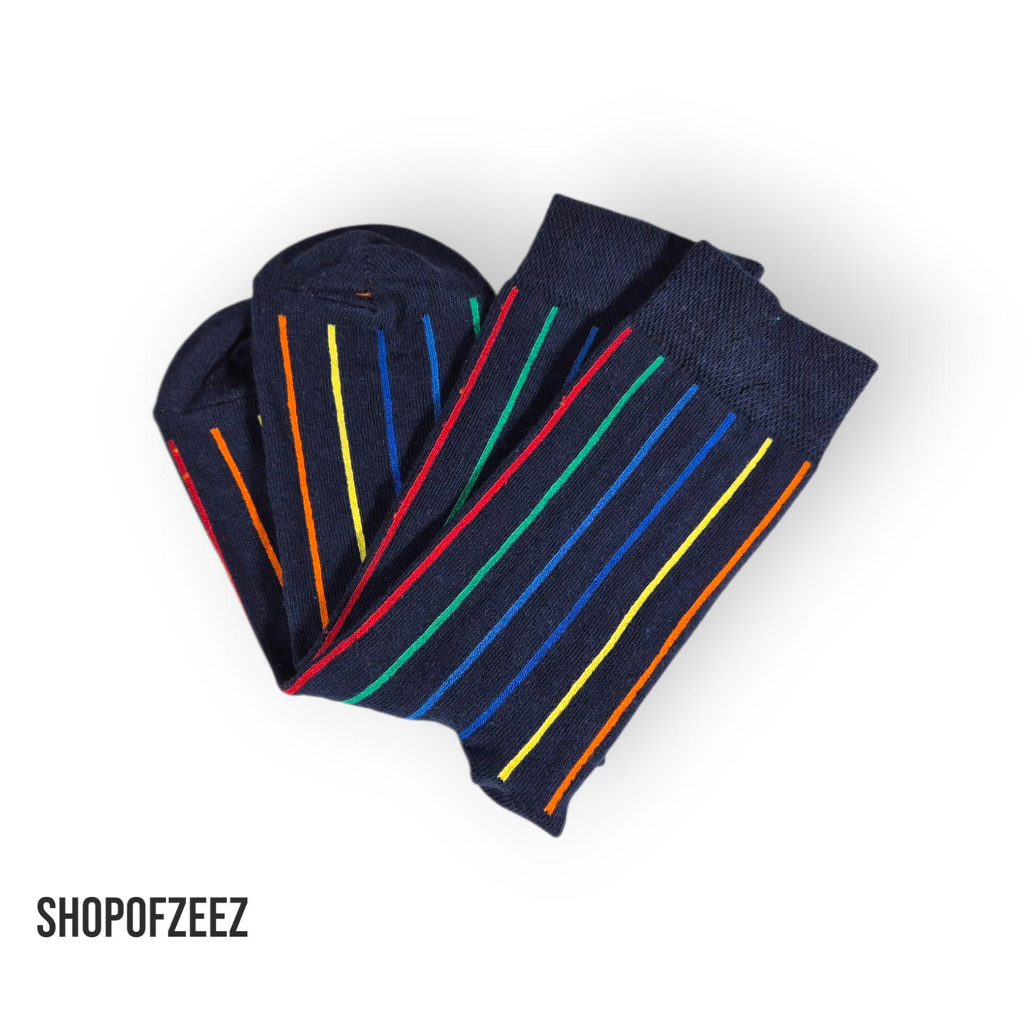 Dunkelblau mit feinen bunten Linien