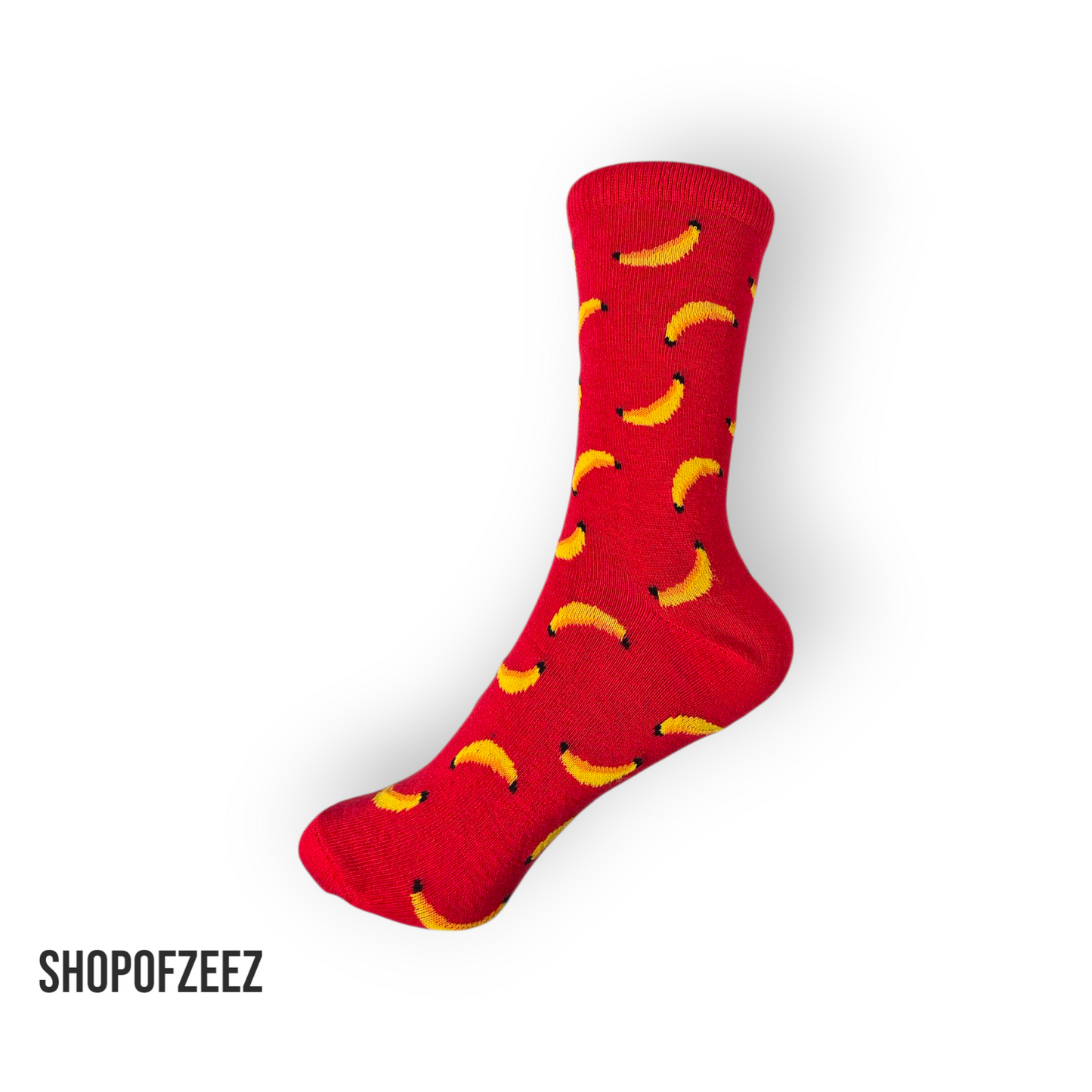 rot Bananen Socken, Einheitsgröße: 36-42