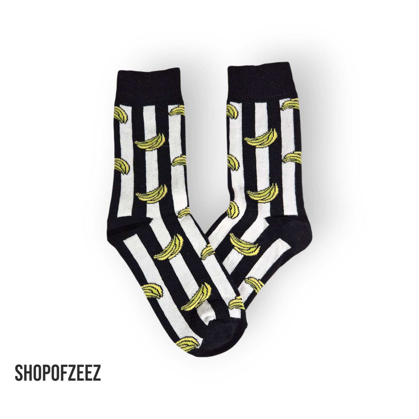 gestreifte Bananen Socken, Einheitsgröße: 36-42