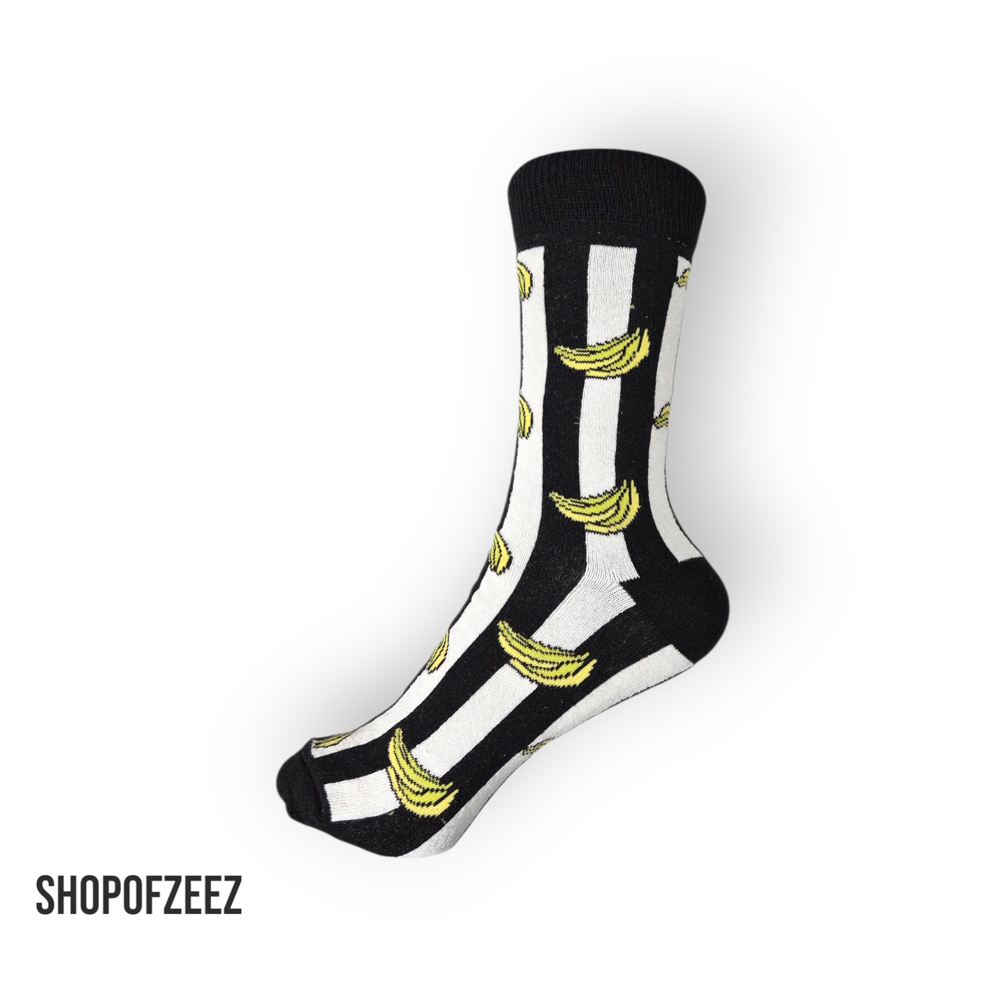 gestreifte Bananen Socken, Einheitsgröße: 36-42