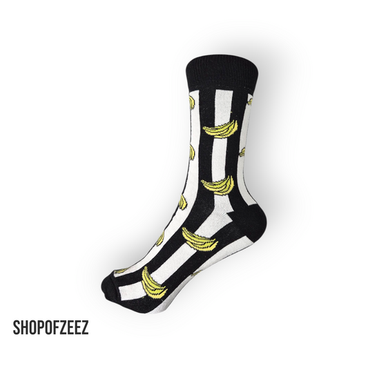 gestreifte Bananen Socken, Einheitsgröße: 36-42