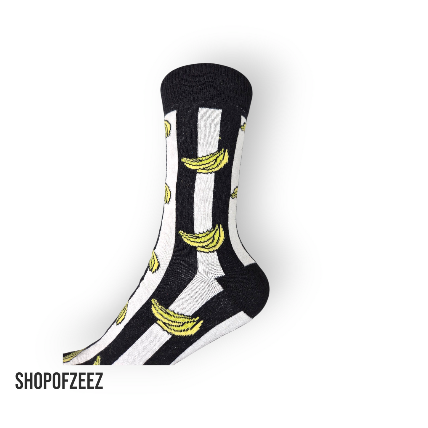 gestreifte Bananen Socken, Einheitsgröße: 36-42