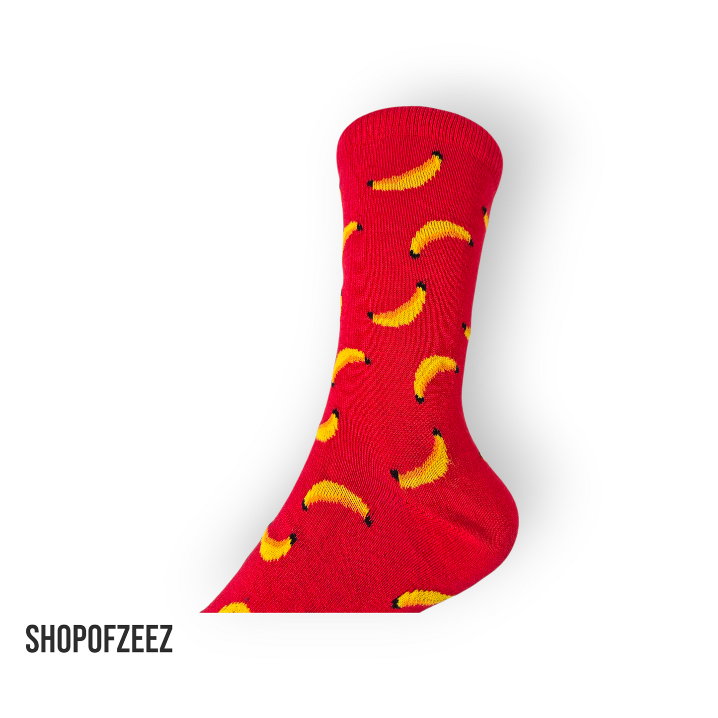 rot Bananen Socken, Einheitsgröße: 36-42