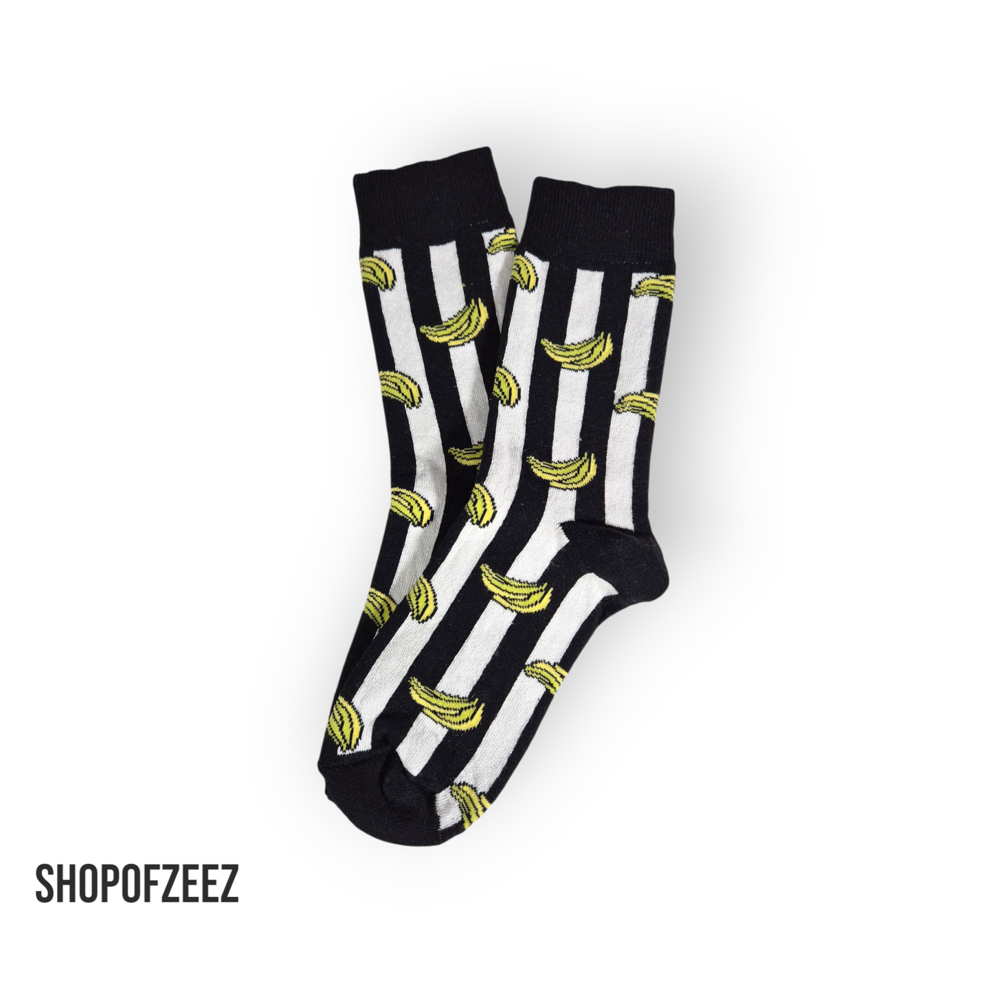 gestreifte Bananen Socken, Einheitsgröße: 36-42