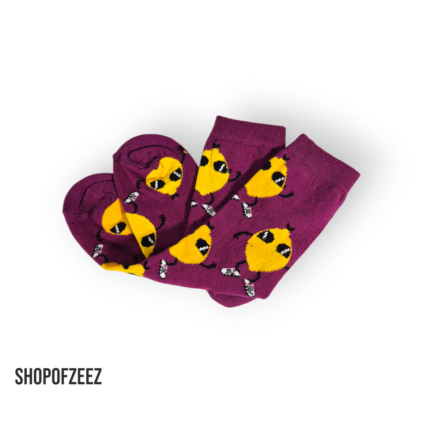 Zitrone mit Brille Socken, Einheitsgröße: 36-42