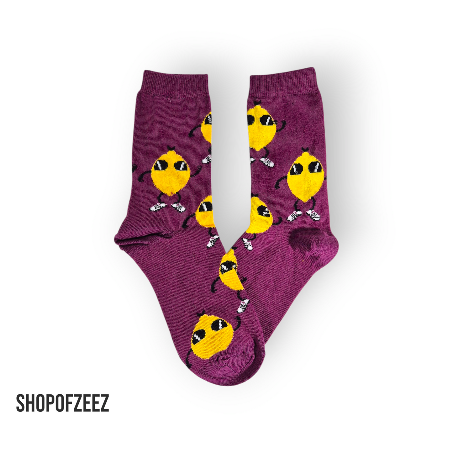 Zitrone mit Brille Socken, Einheitsgröße: 36-42