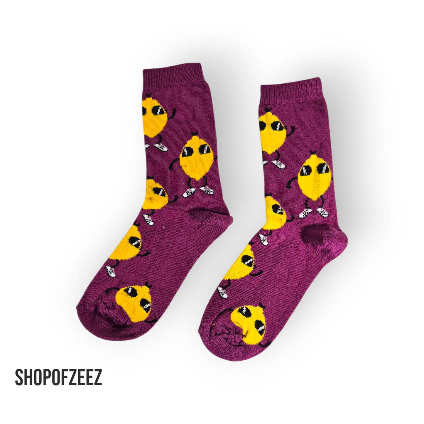 Zitrone mit Brille Socken, Einheitsgröße: 36-42