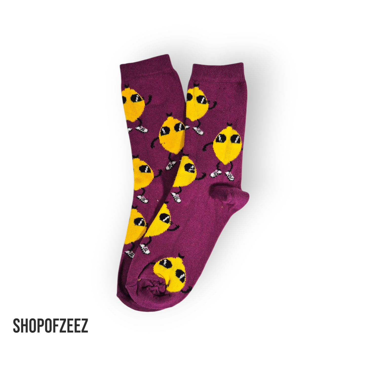 Zitrone mit Brille Socken, Einheitsgröße: 36-42