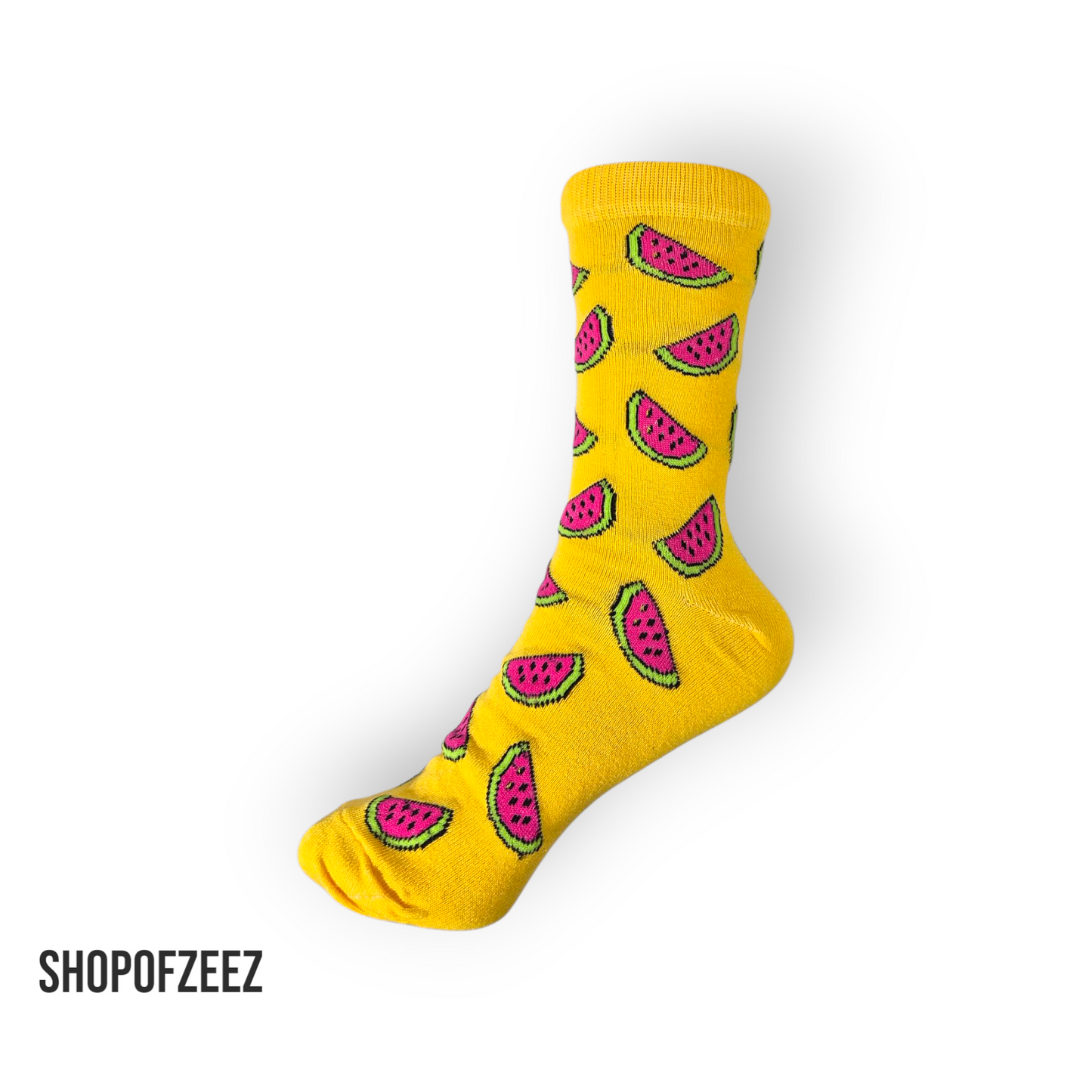 gelb Wassermelonen Socken, Einheitsgröße: 36-42
