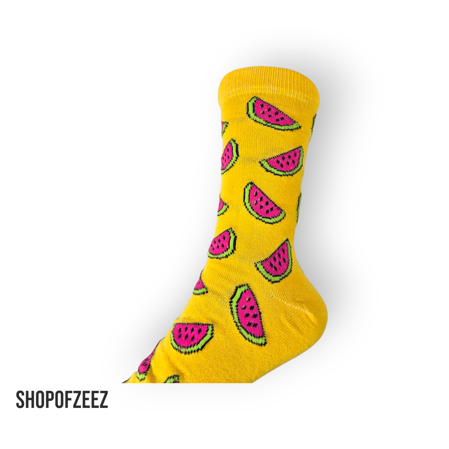 gelb Wassermelonen Socken, Einheitsgröße: 36-42