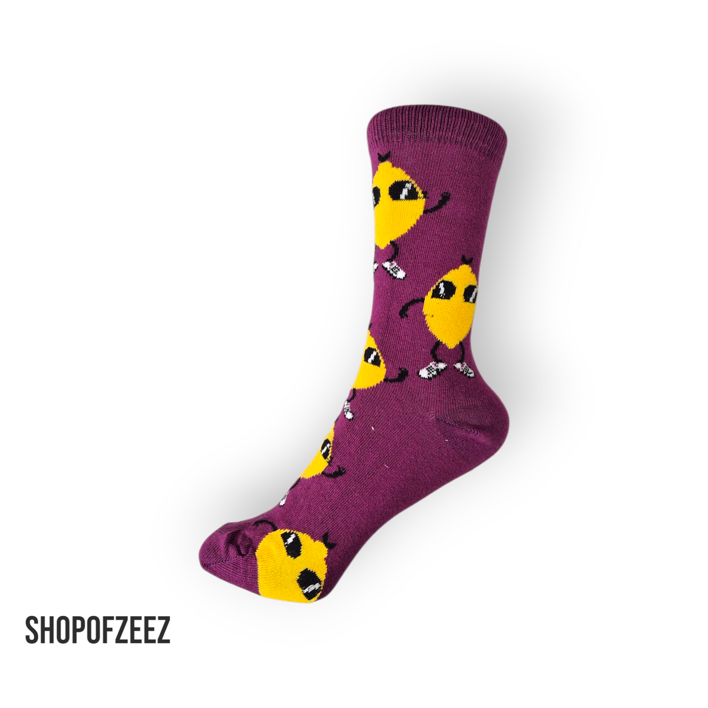 Zitrone mit Brille Socken, Einheitsgröße: 36-42