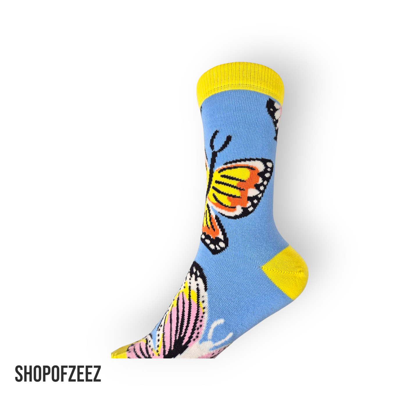 🦋 Schmetterlingssocken – Farbenfroher Stil für deine Füße! 🦋, Einheitsgröße: 36-42