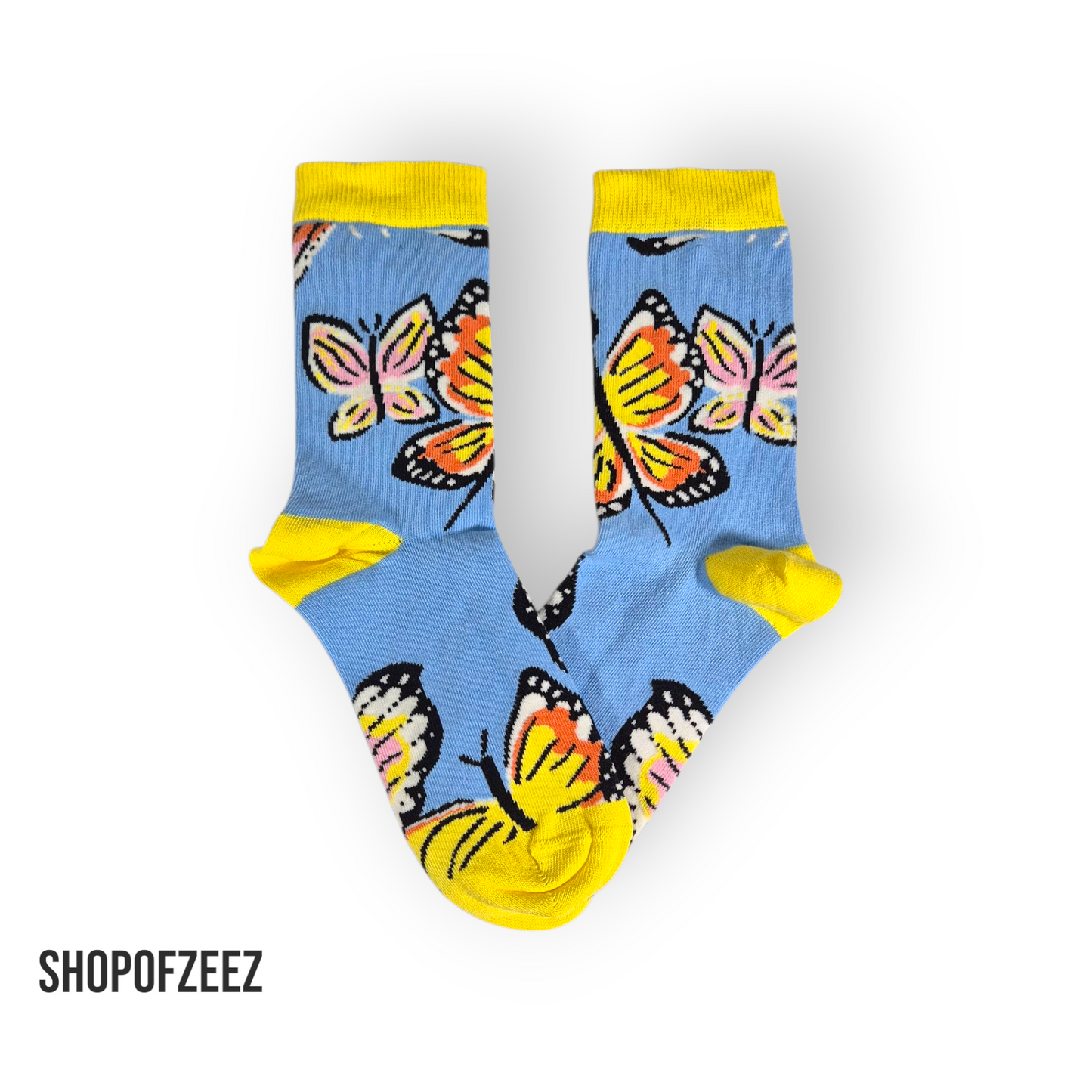 🦋 Schmetterlingssocken – Farbenfroher Stil für deine Füße! 🦋, Einheitsgröße: 36-42