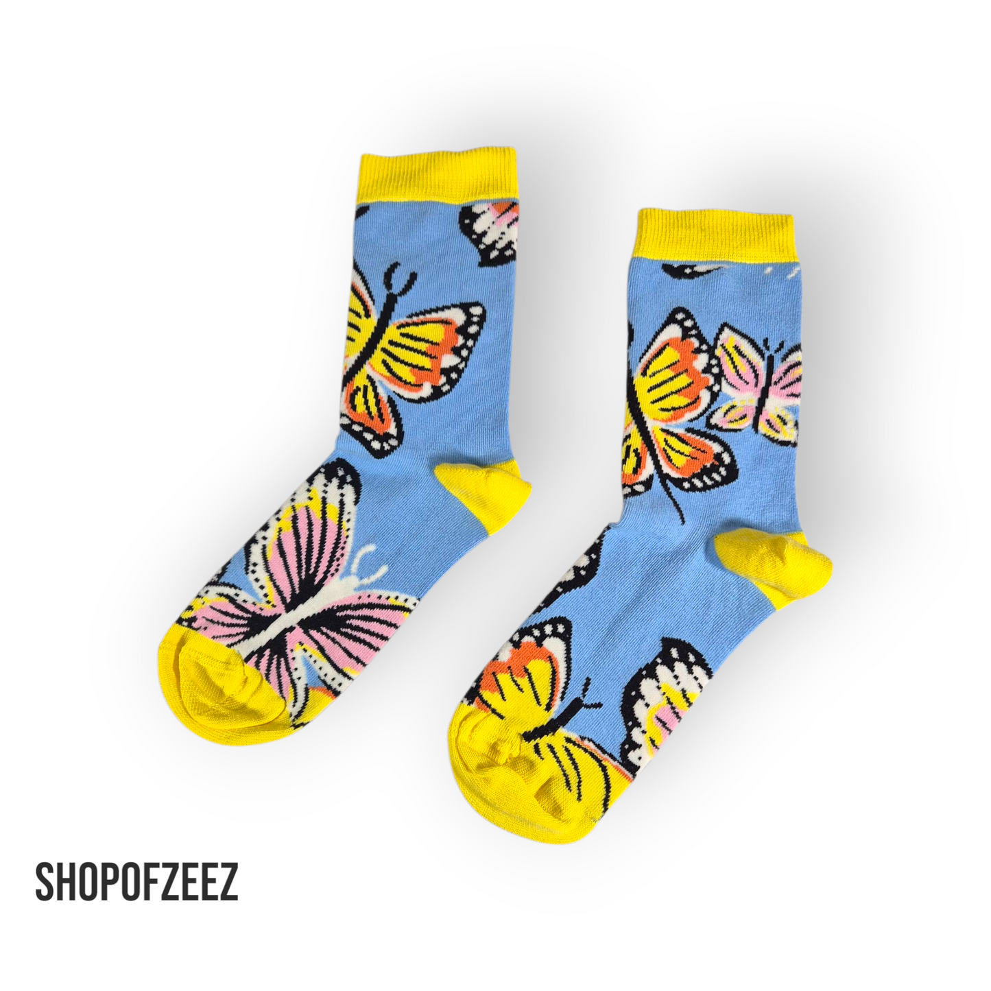 🦋 Schmetterlingssocken – Farbenfroher Stil für deine Füße! 🦋, Einheitsgröße: 36-42