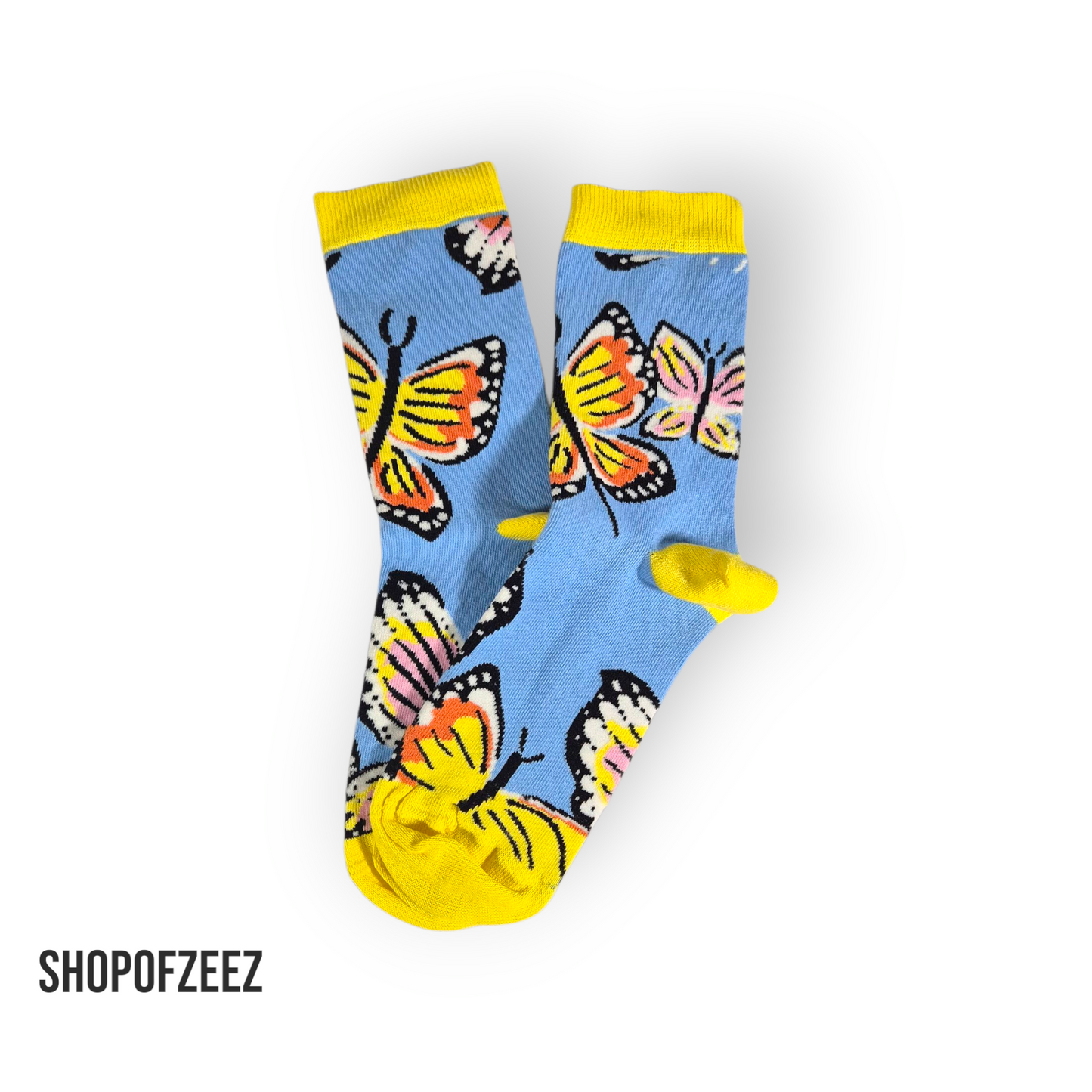 🦋 Schmetterlingssocken – Farbenfroher Stil für deine Füße! 🦋, Einheitsgröße: 36-42