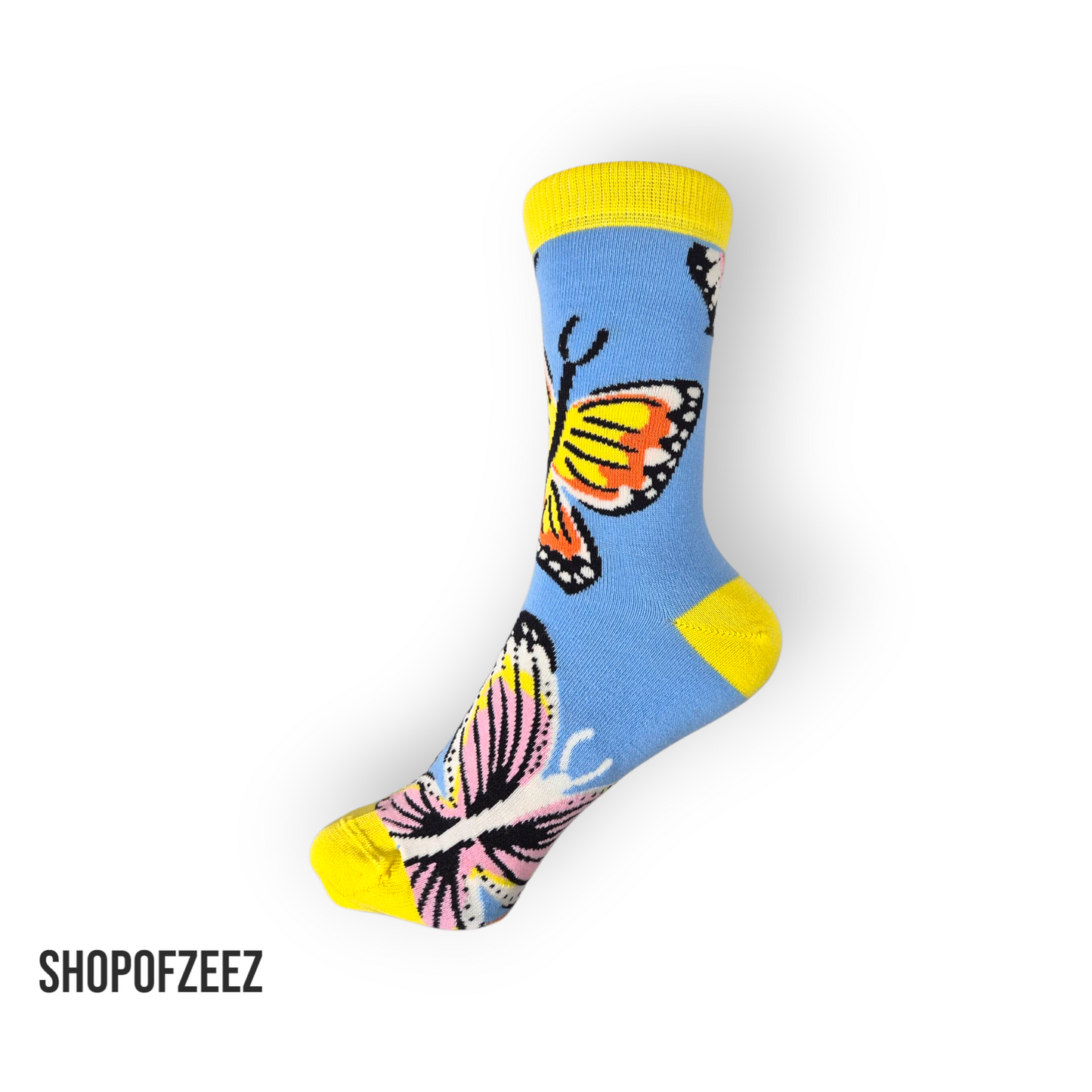 🦋 Schmetterlingssocken – Farbenfroher Stil für deine Füße! 🦋, Einheitsgröße: 36-42