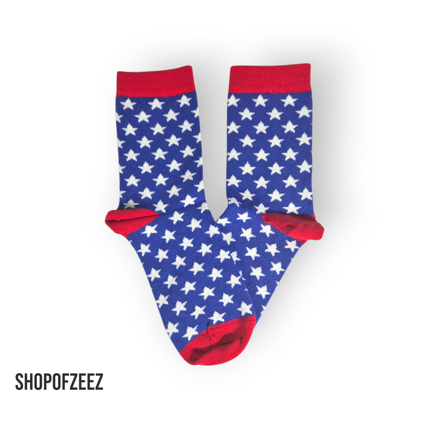 Socken mit blau Sterne, Einheitsgröße: 36-40