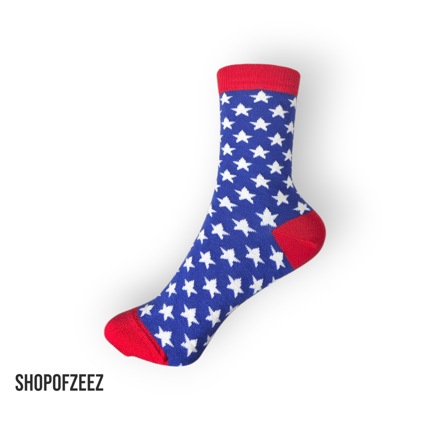 Socken mit blau Sterne, Einheitsgröße: 36-40