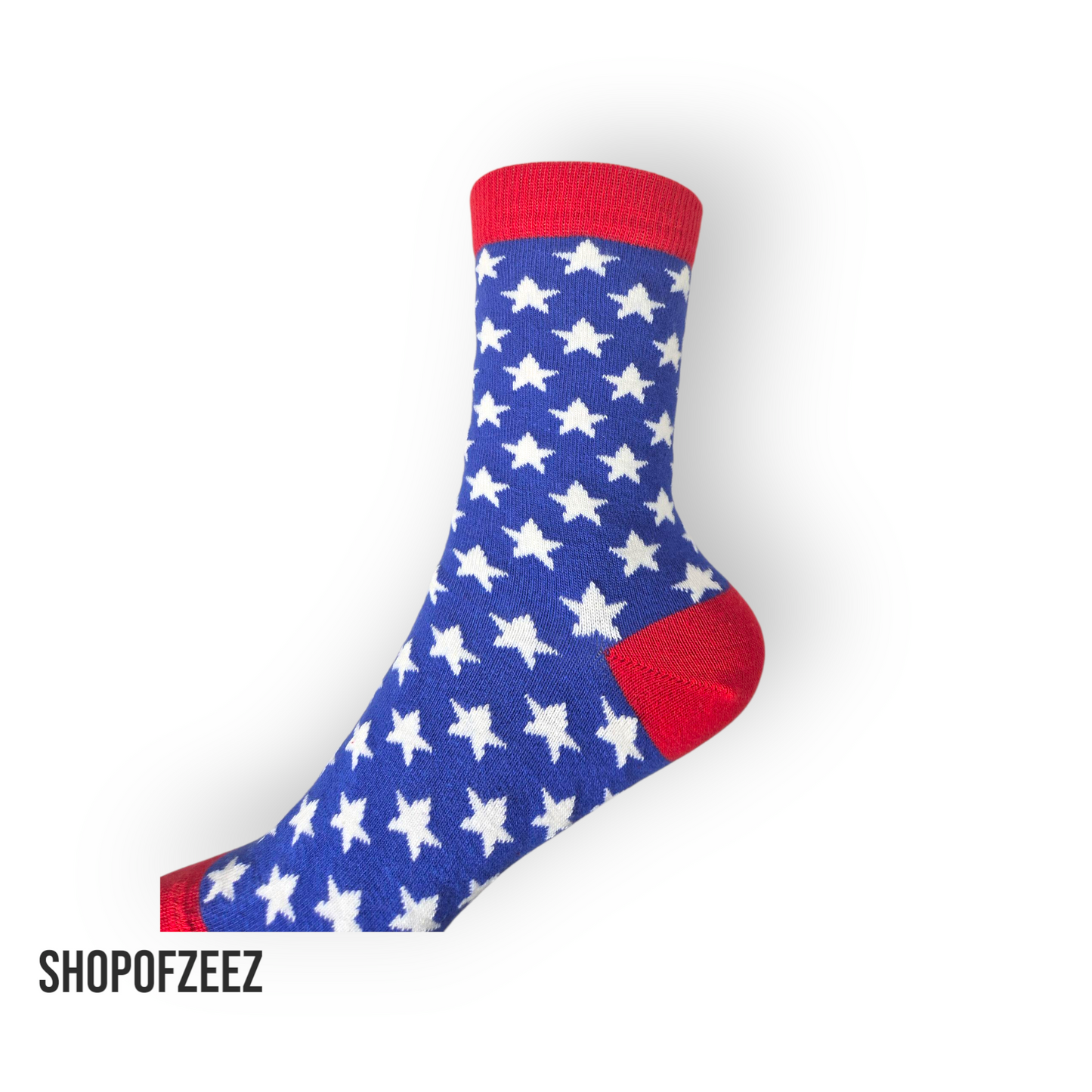 Socken mit blau Sterne, Einheitsgröße: 36-40