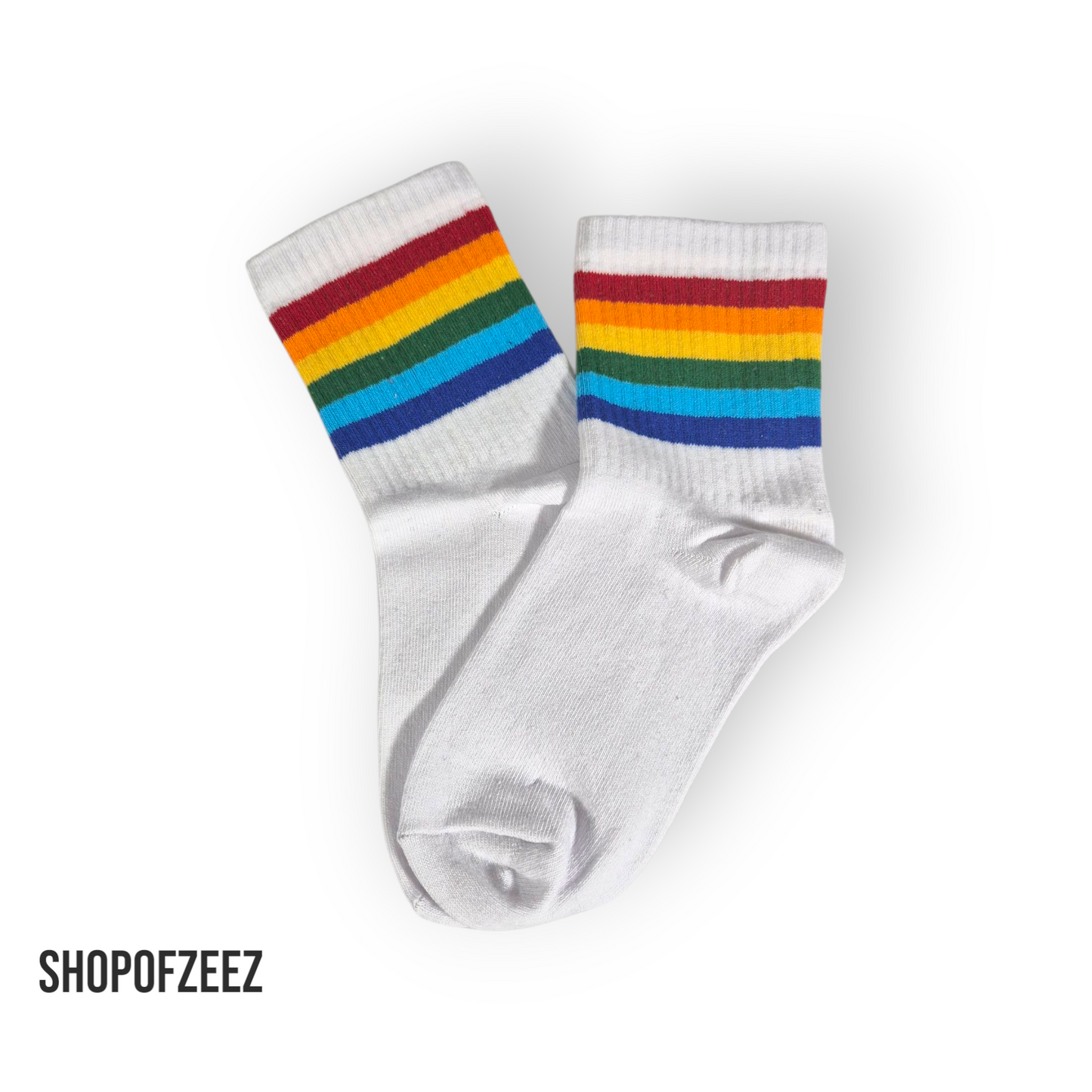 kurze Regenbogen Socken