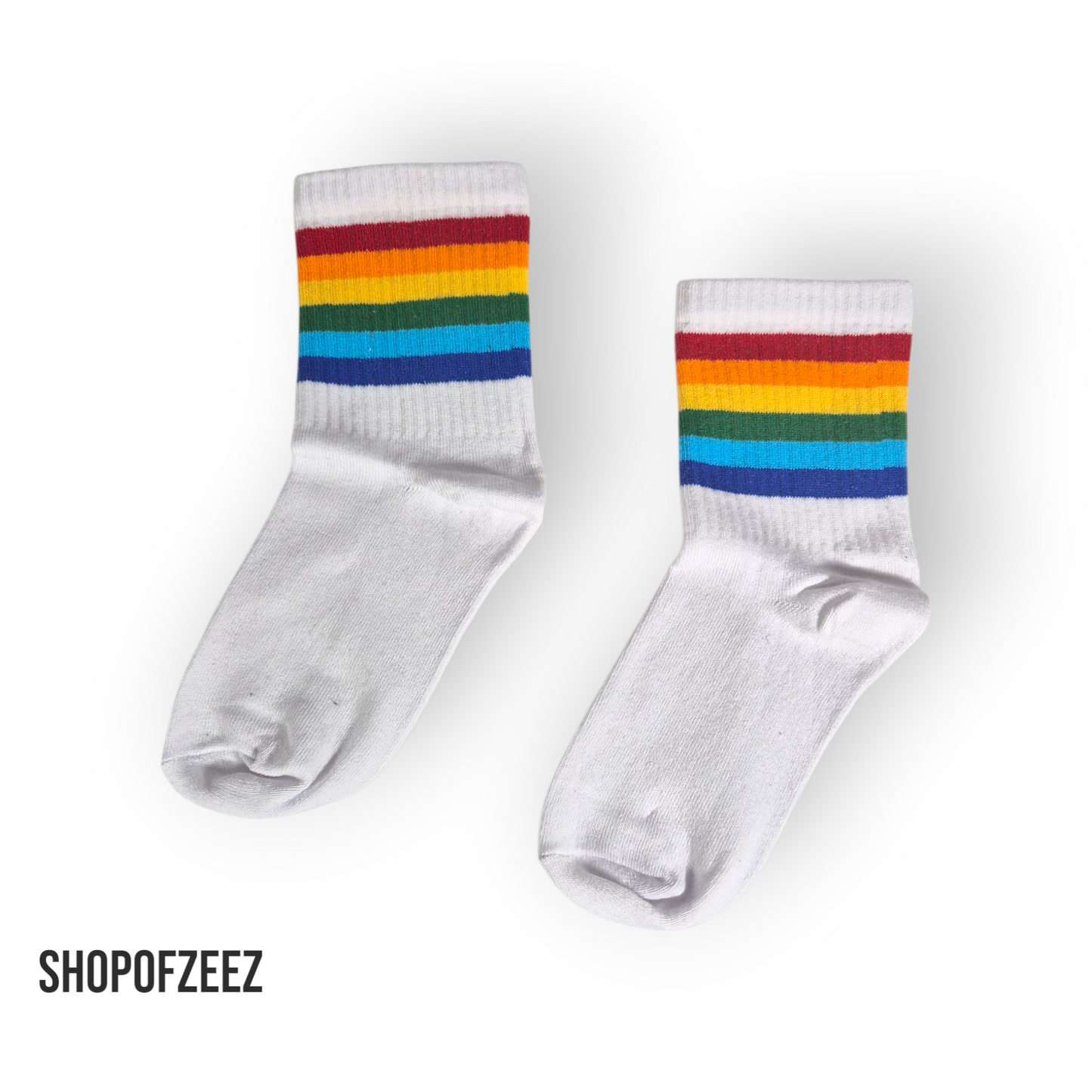 kurze Regenbogen Socken