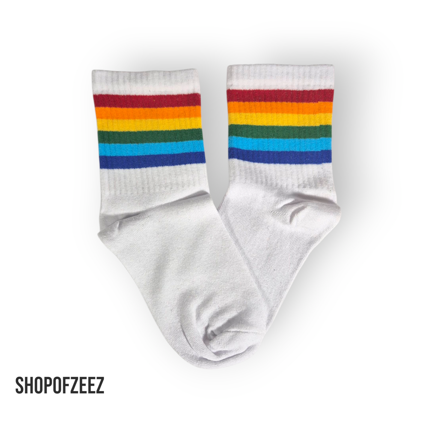 kurze Regenbogen Socken