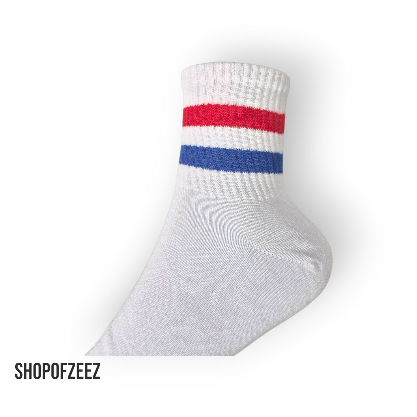 blau-rot gestreifte Sportsocken