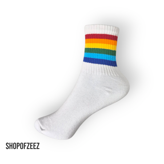 kurze Regenbogen Socken