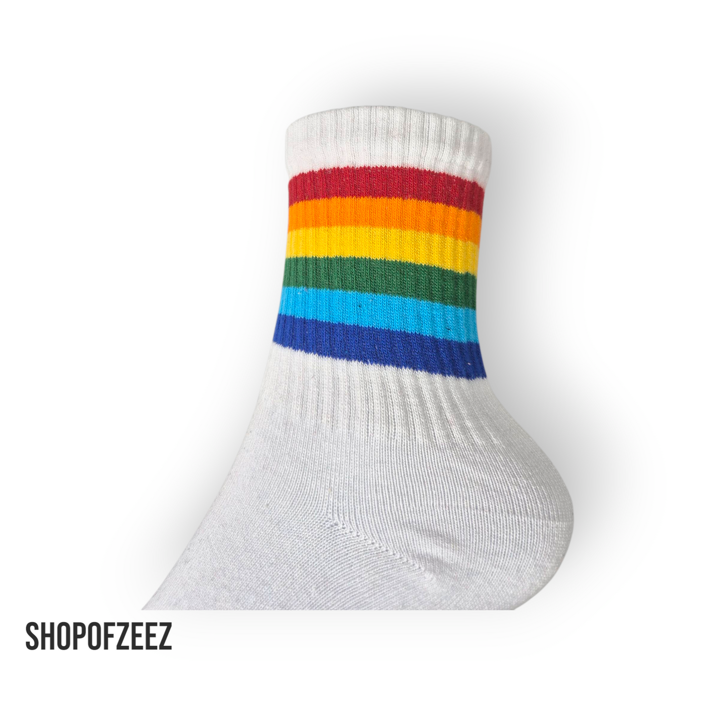 kurze Regenbogen Socken