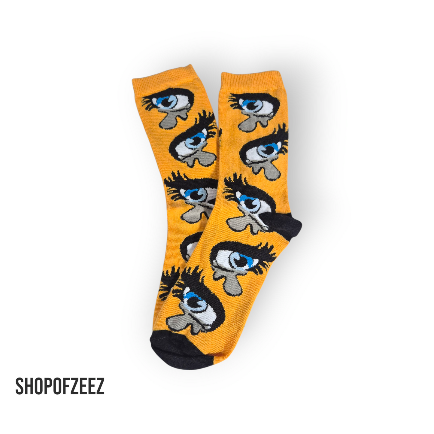 Bunte Socken im Retro-Stil – Augen Muster | Geschenkidee für Modebewusste