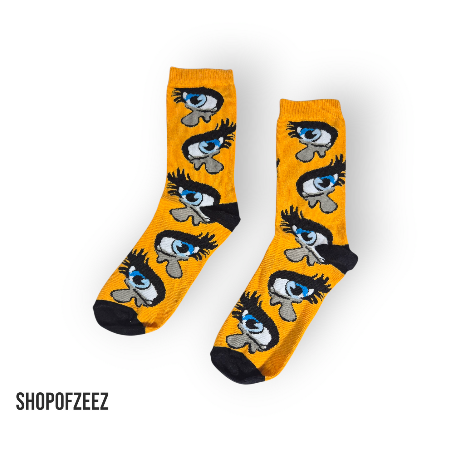 Bunte Socken im Retro-Stil – Augen Muster | Geschenkidee für Modebewusste