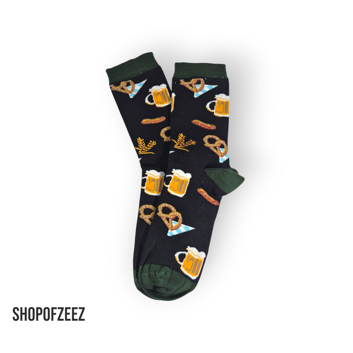 Bier & Brezel Motiv – Lustige Oktoberfest Party Socken
