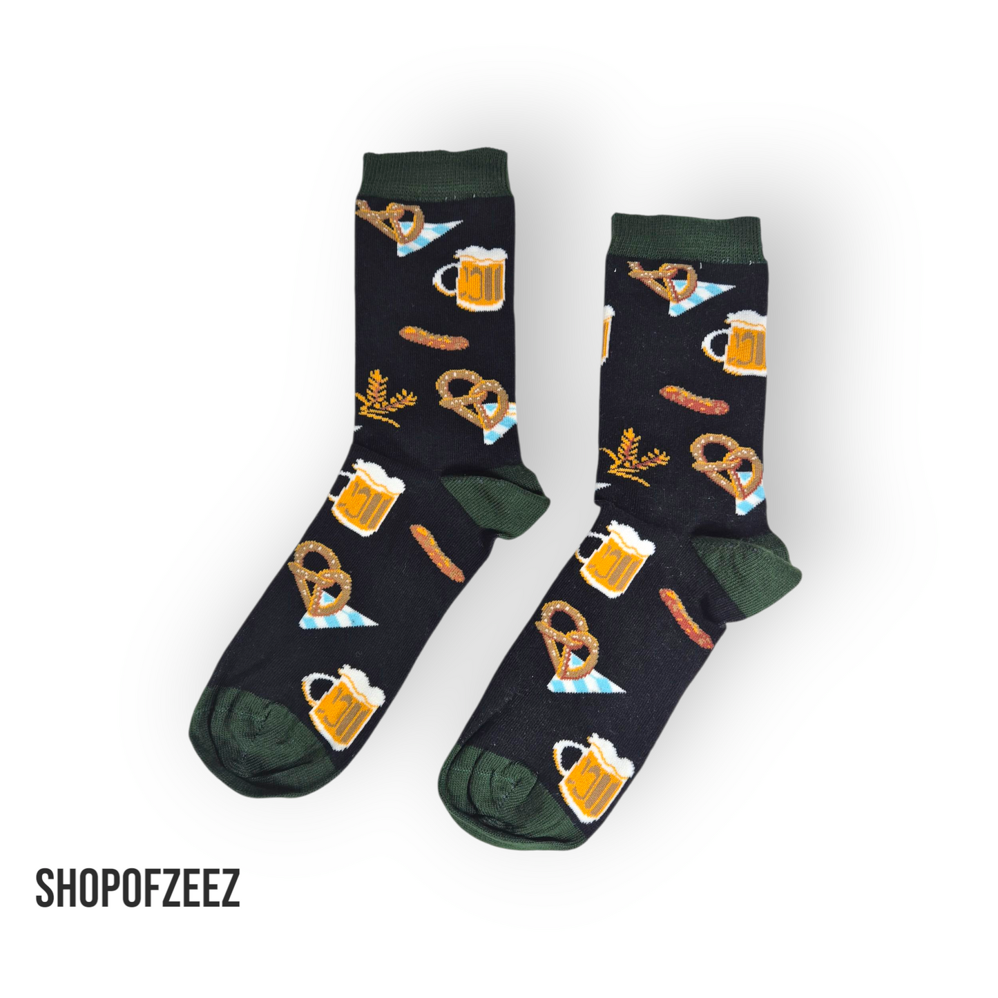 Bier & Brezel Motiv – Lustige Oktoberfest Party Socken
