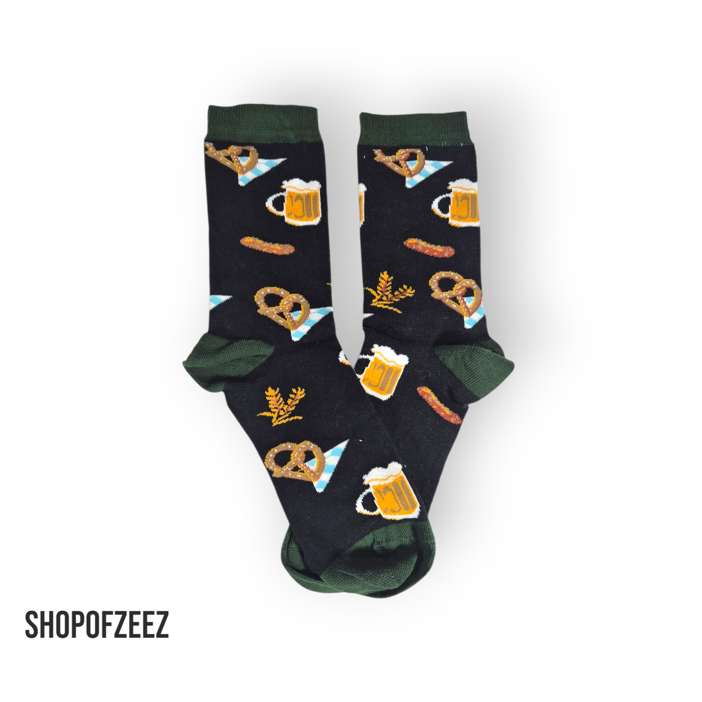 Bier & Brezel Motiv – Lustige Oktoberfest Party Socken