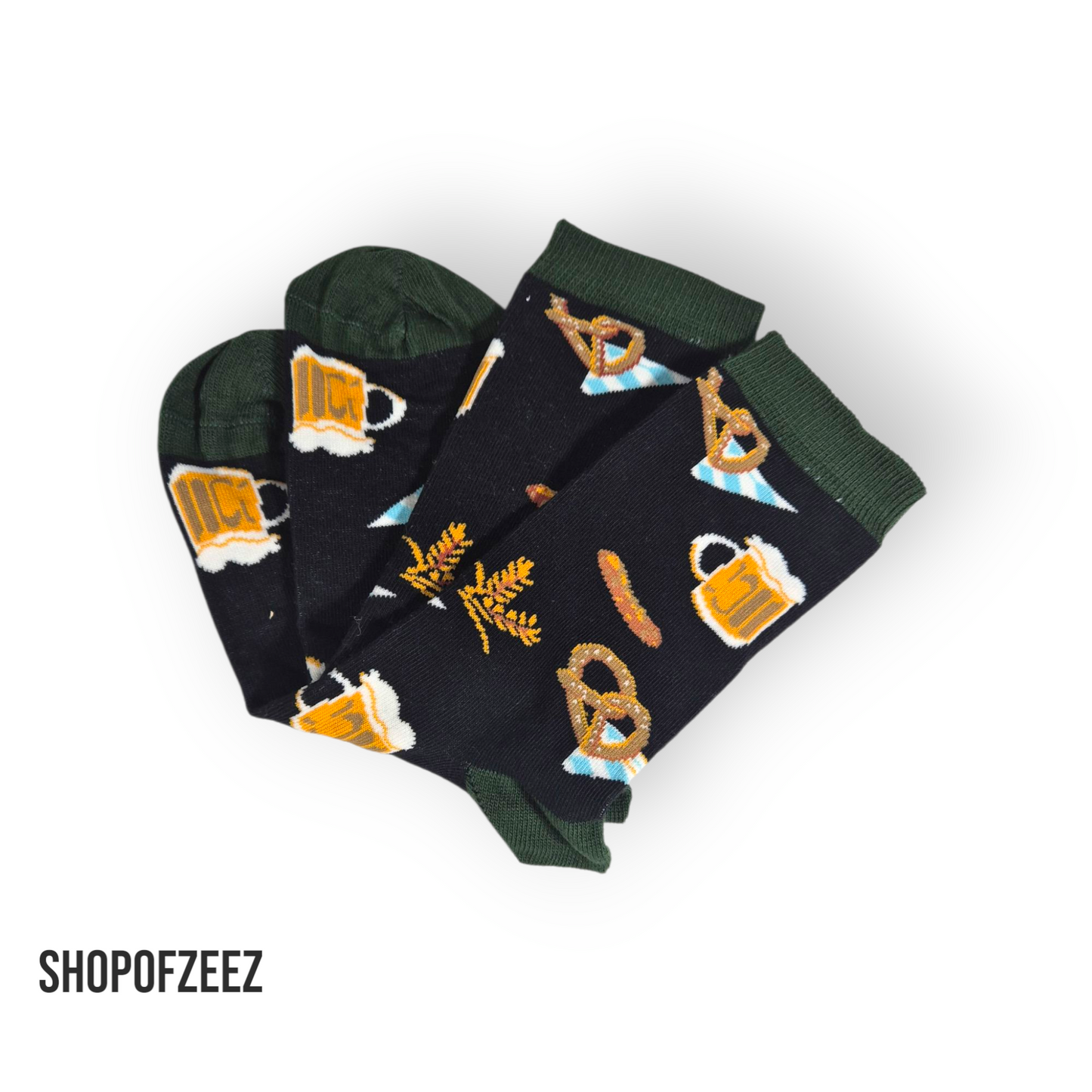 Bier & Brezel Motiv – Lustige Oktoberfest Party Socken