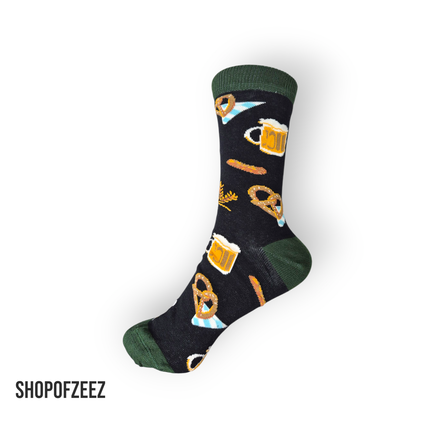 Bier & Brezel Motiv – Lustige Oktoberfest Party Socken