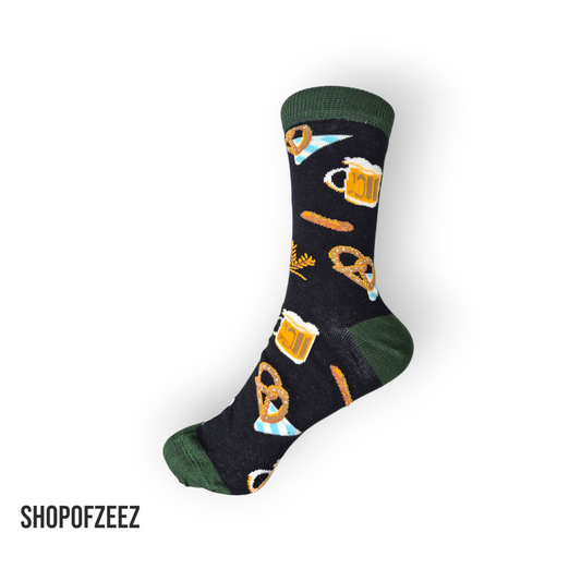 Bier & Brezel Motiv – Lustige Oktoberfest Party Socken