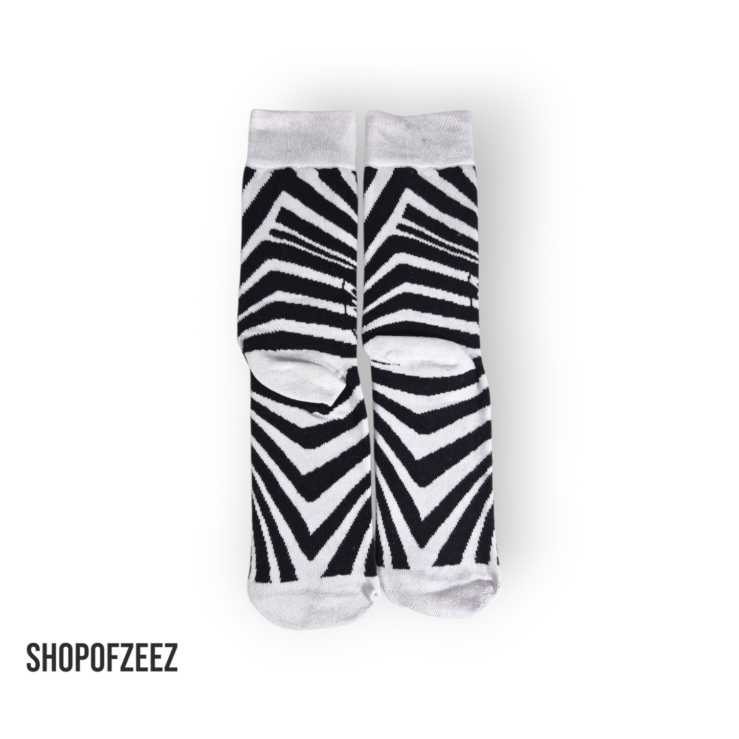 schwarz-weiß Frau Figur Socken, Einheitsgröße: 37-44