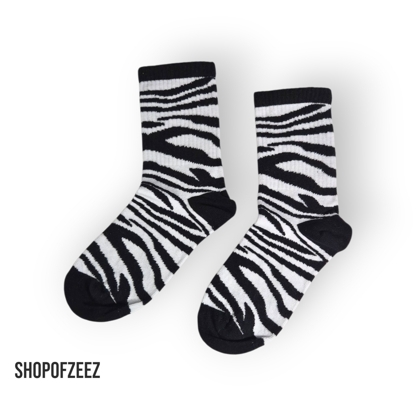 Zebra Socken, Einheitsgröße: 36-42
