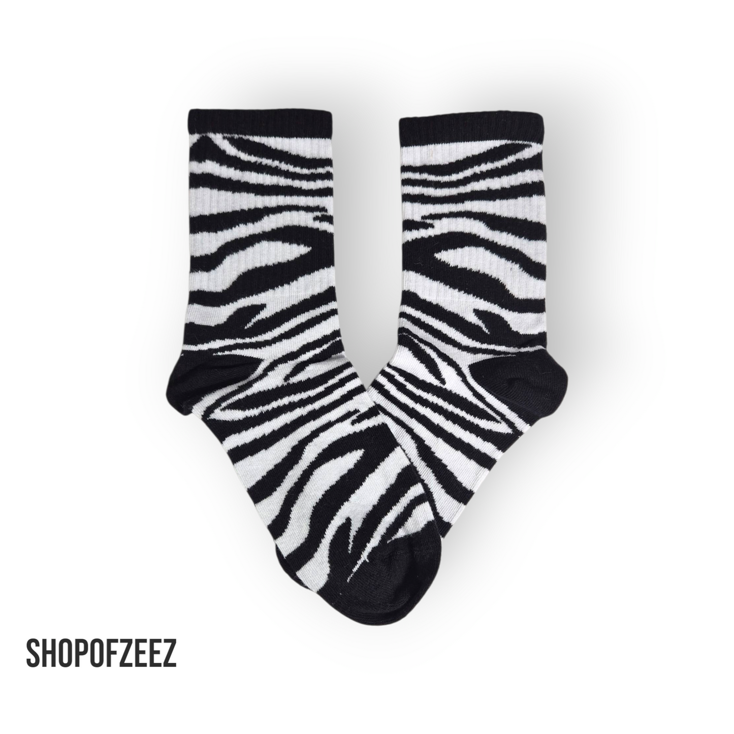 Zebra Socken, Einheitsgröße: 36-42