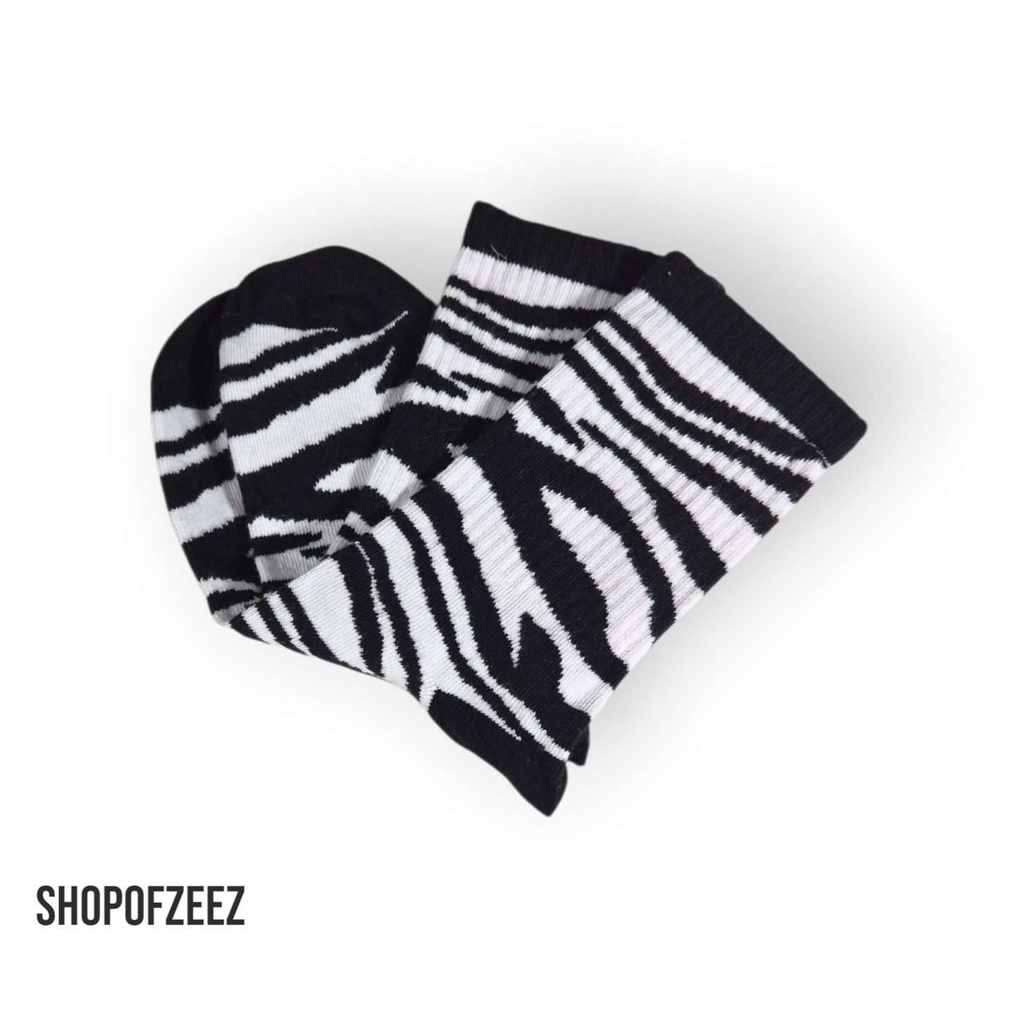 Zebra Socken, Einheitsgröße: 36-42