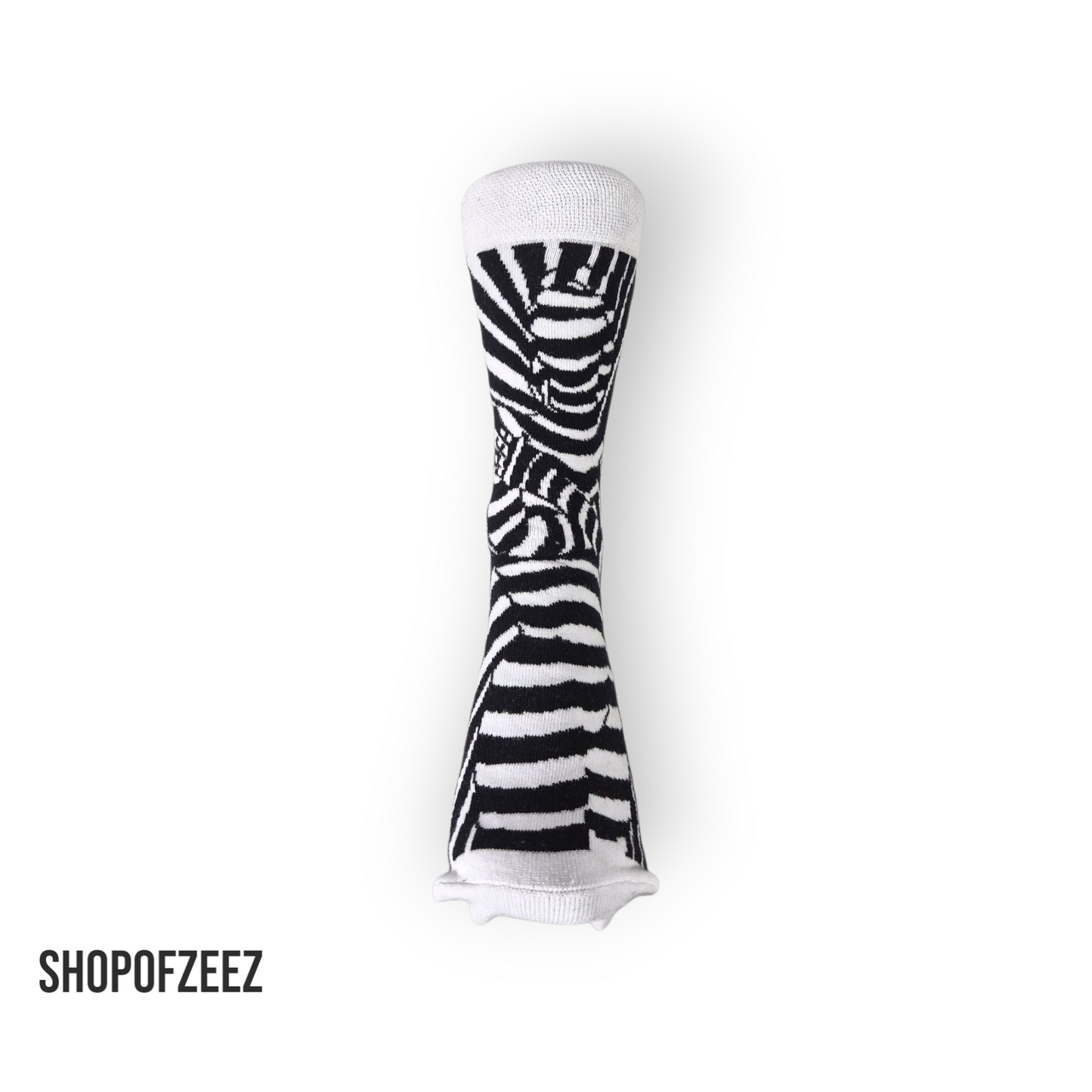 schwarz-weiß Frau Figur Socken, Einheitsgröße: 37-44