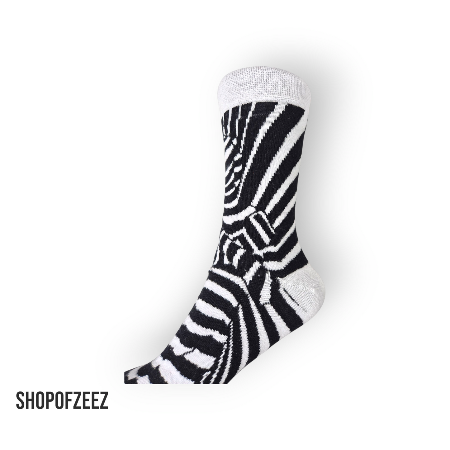 schwarz-weiß Frau Figur Socken, Einheitsgröße: 37-44