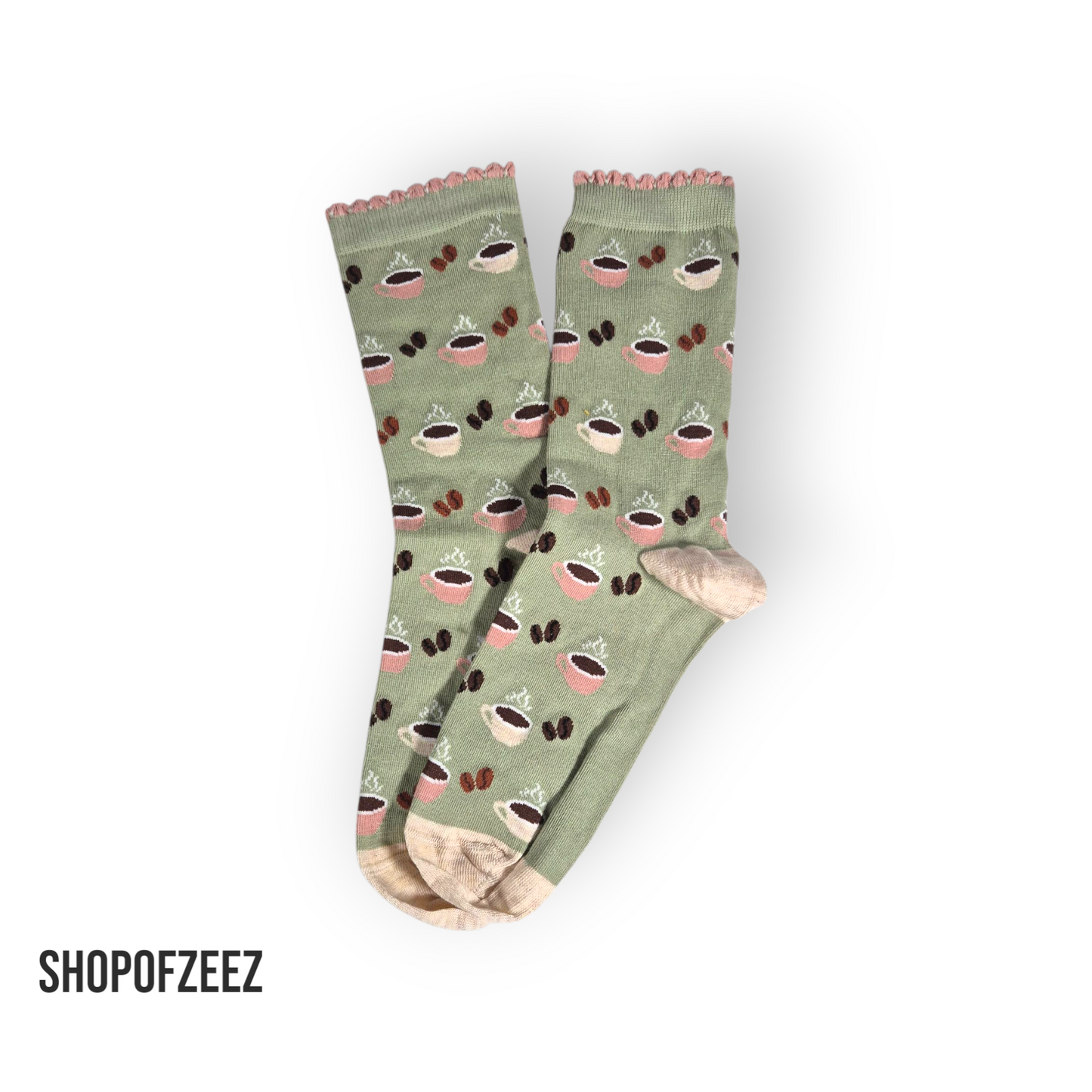 Socken mit Kaffeebohnen