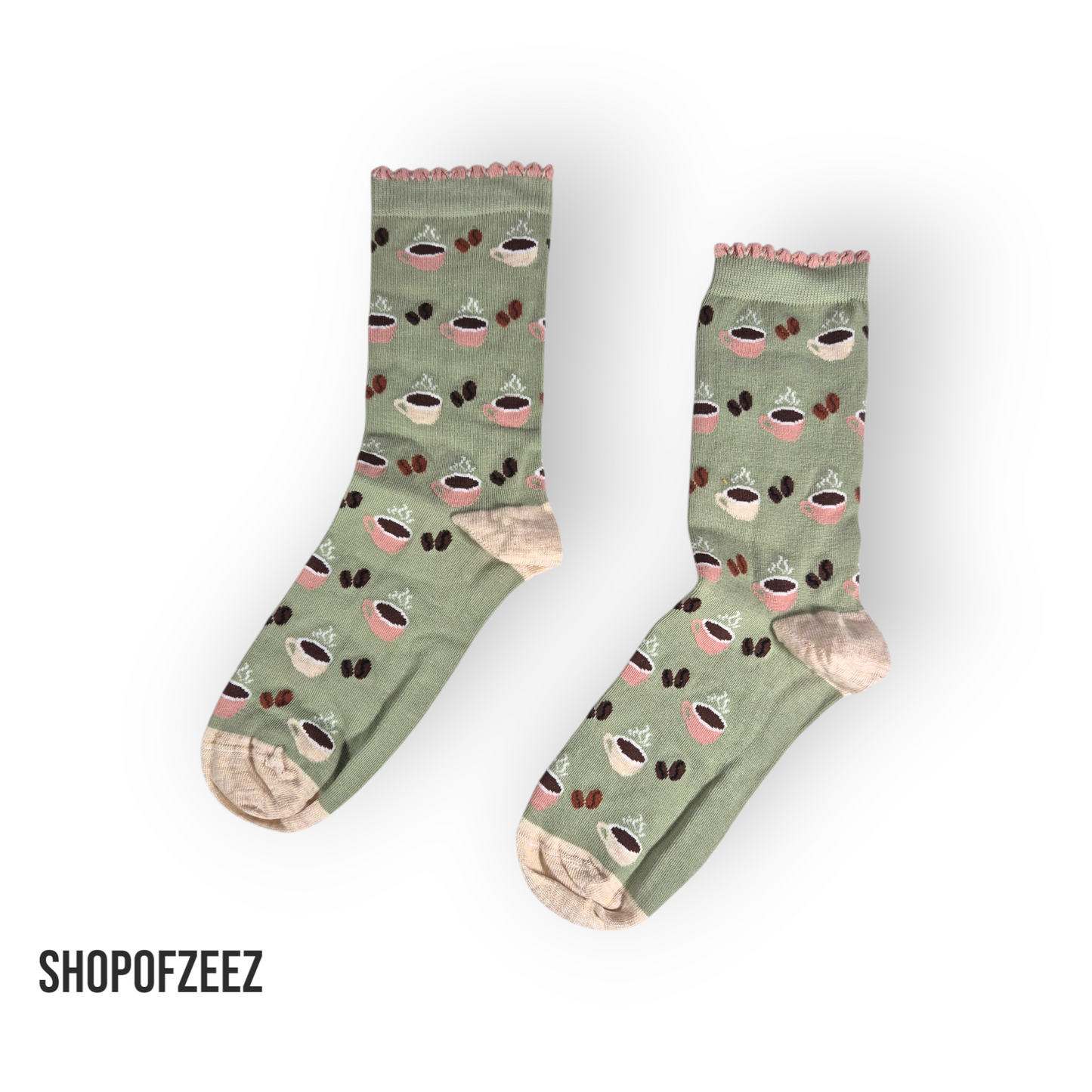 Socken mit Kaffeebohnen