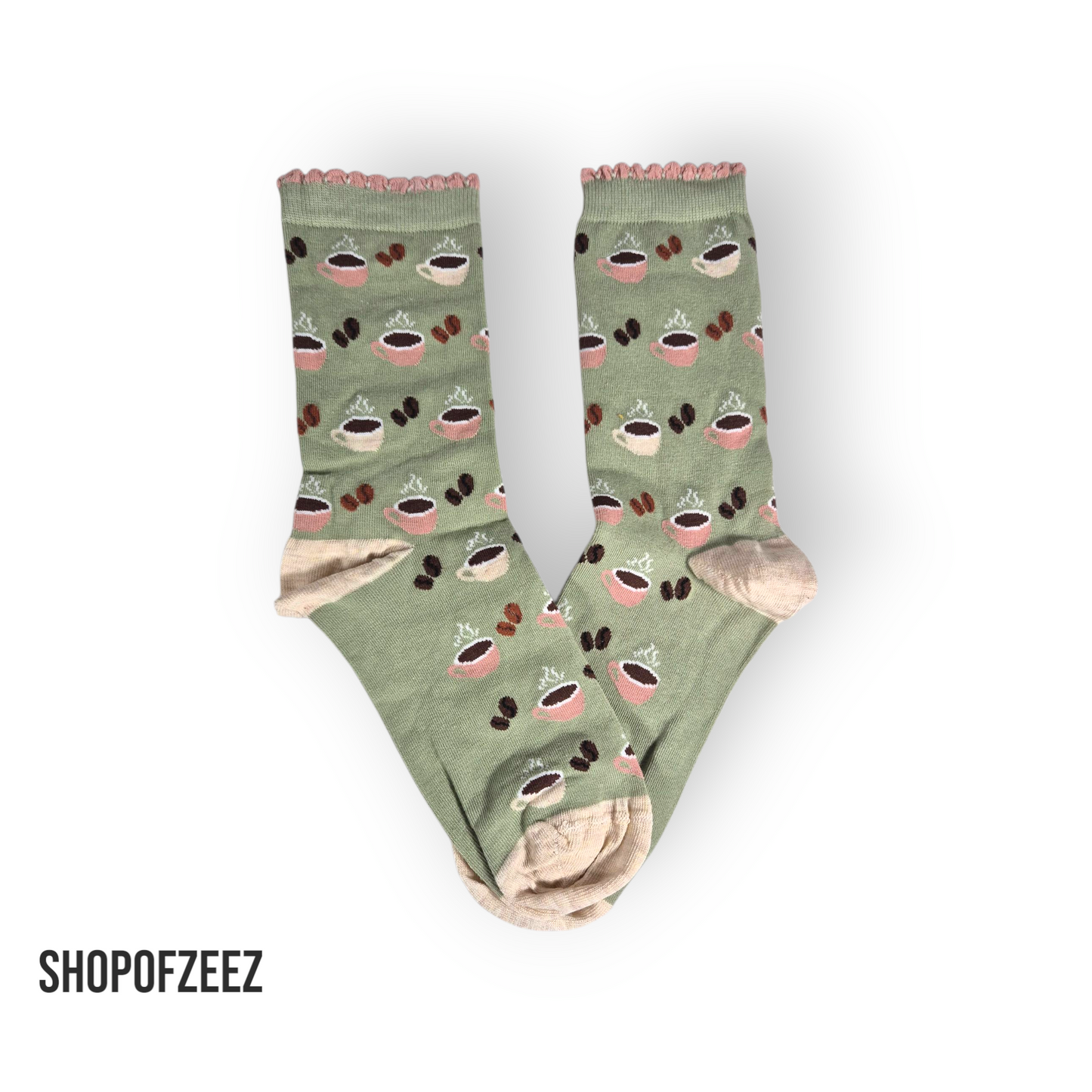 Socken mit Kaffeebohnen